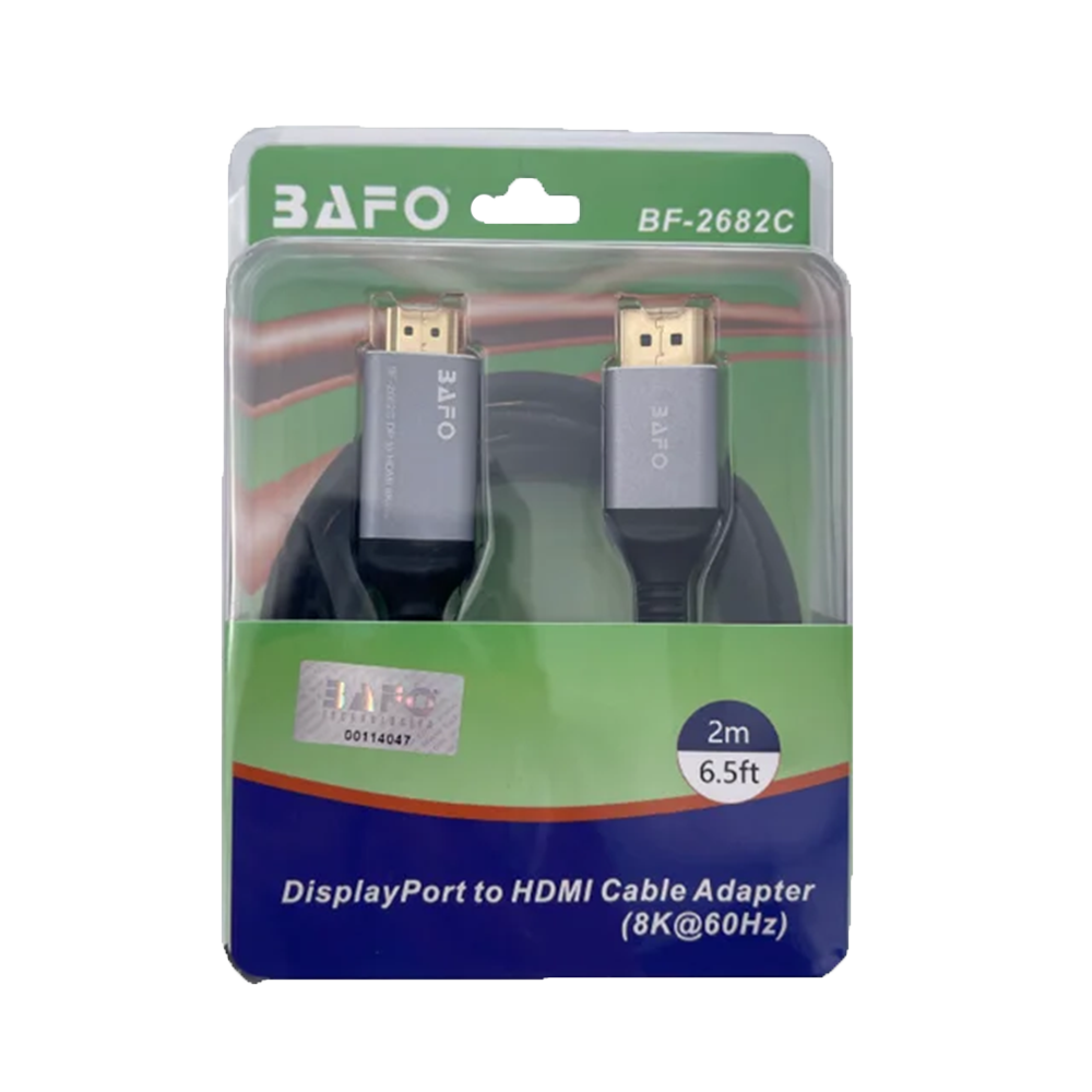 کابل تبدیل DisplayPort به HDMI با رزولوشن 8K بافو مدل BF-2682C طول 2 متر - تصویر 3