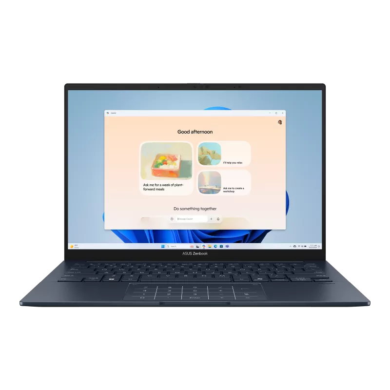 لپ تاپ 14 اینچی ایسوس مدل Zenbook 14 UM3405GA Ryzen AI 9 465-16GB LPDDR5X-512GB SSD ARC TOUCH OLED