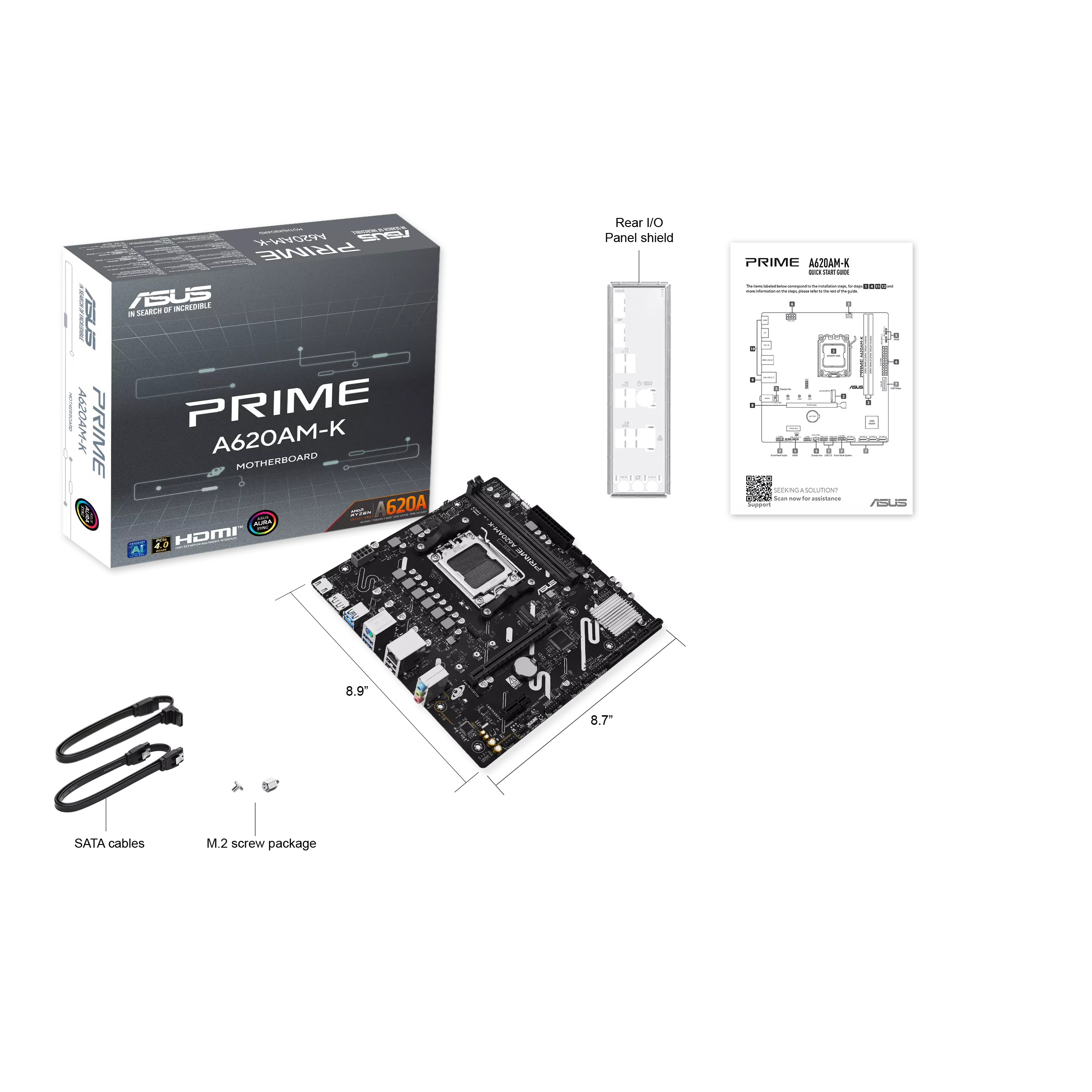 مادربرد ایسوس مدل PRIME A620AM-K DDR5 - تصویر 2