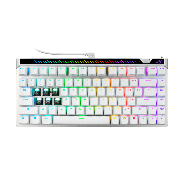 کیبورد بی سیم ایسوس مدل ROG M705 Falchion Ace 75 HE White - تصویر 2
