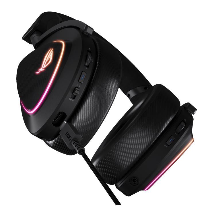 هدست گیمینگ بی سیم ایسوس مدل ROG A701 Delta II Black - تصویر 2