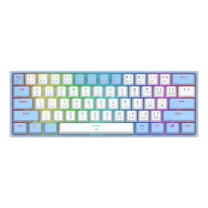 کیبورد با سیم ردراگون مدل Fizz K617 WB RGB