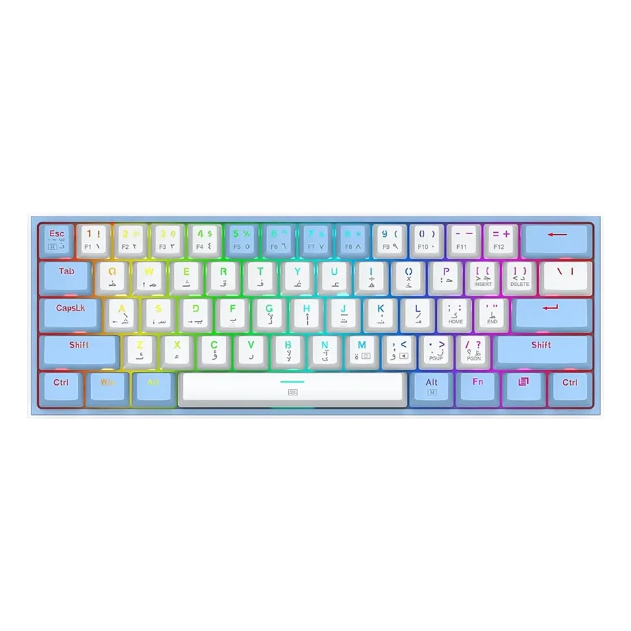 کیبورد با سیم ردراگون مدل Fizz K617 WB RGB