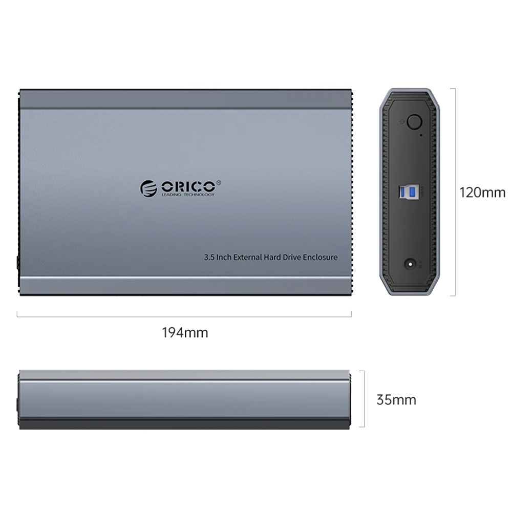 قاب اکسترنال هارددیسک 3.5 اینچی USB 3.0 اوریکو مدل DD35-U3 - تصویر 2