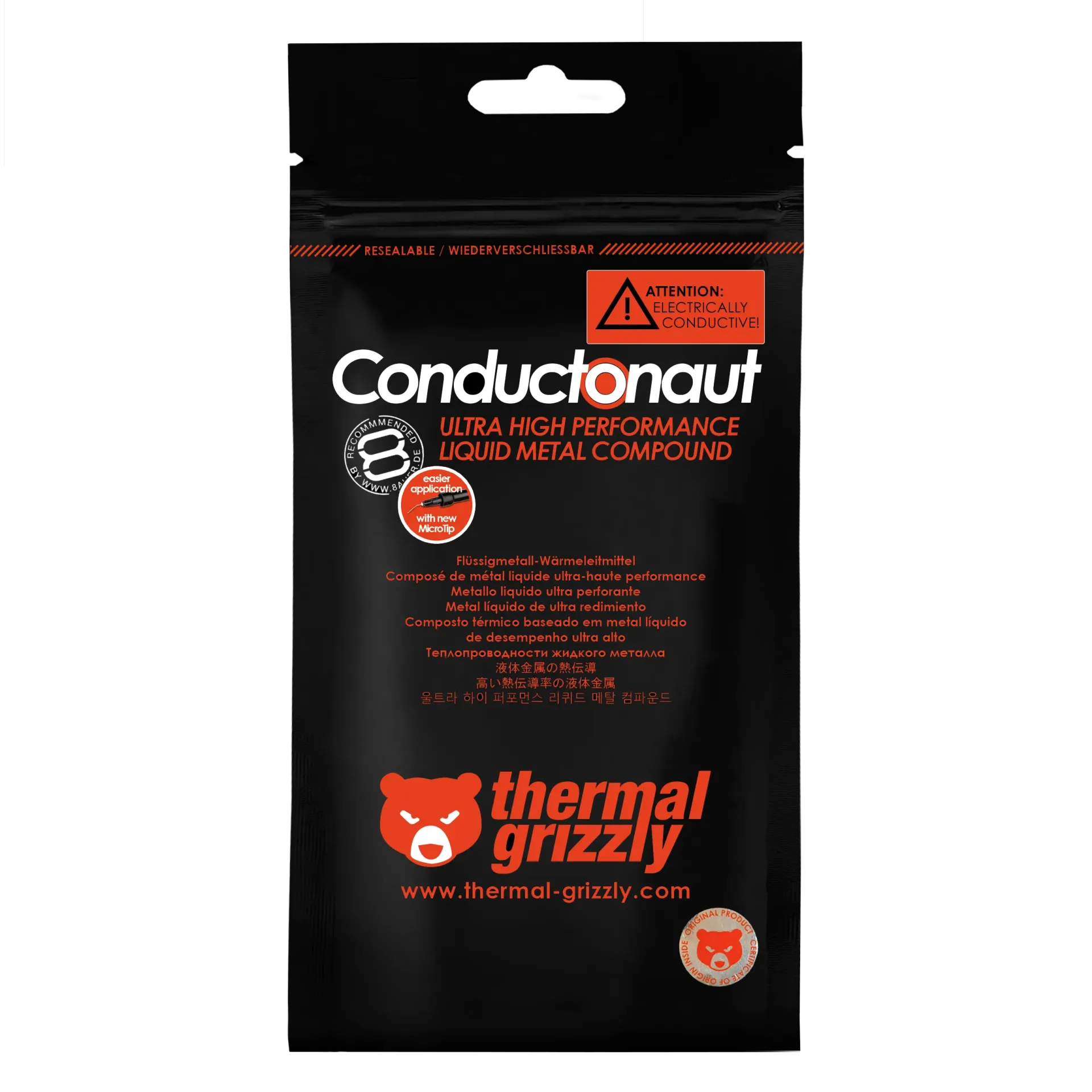 لیکوئید متال 1 گرمی ترمال گریزلی مدل Conductonaut - تصویر 2
