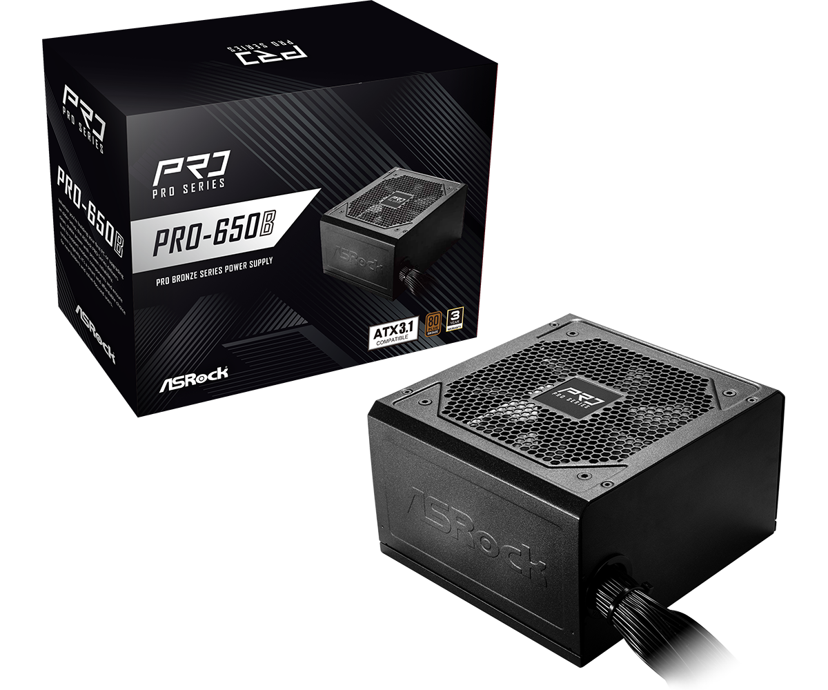 پاور غیر ماژولار ازراک مدل PRO-650B 650W